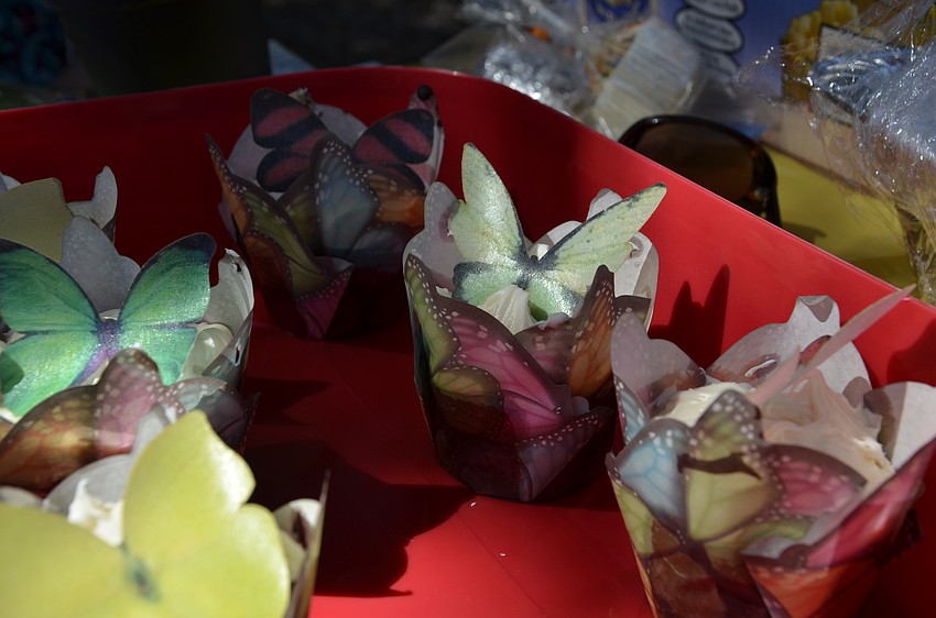 Gilbert W. McNeal Elementary School brought butterfly-themed cupcakes.