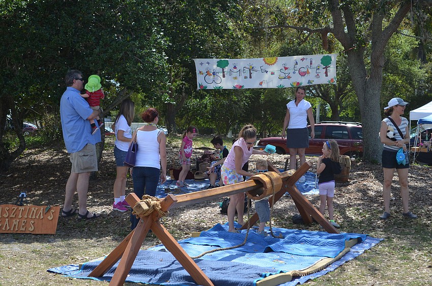 Hungarian folk games and puzzles were provided for families to enjoy at Children’s Day at the Phillippi Farmhouse Market.