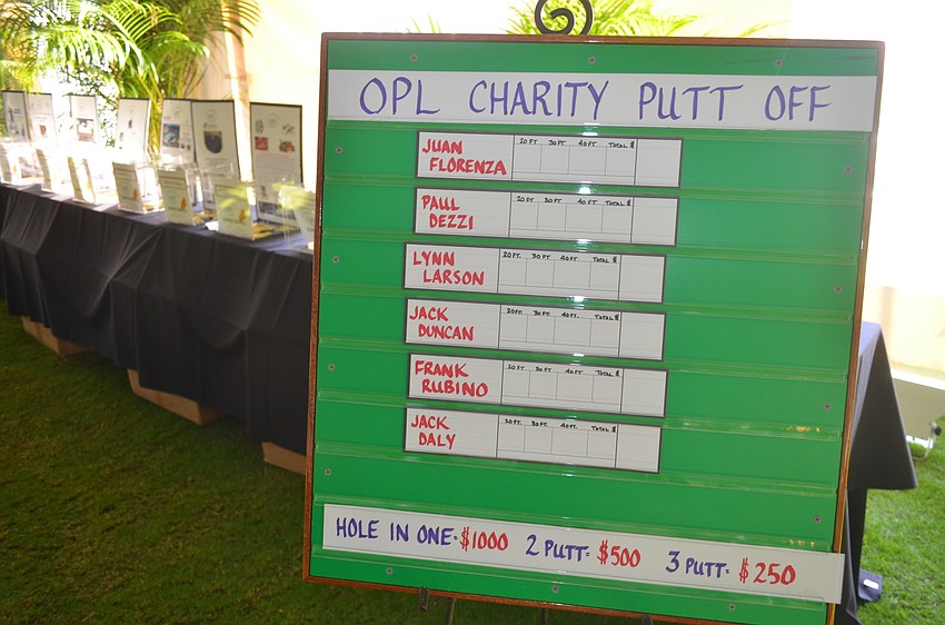 Six Longboat celebrities participated in a putt-off to raise money for the town’s 60th anniversary party.