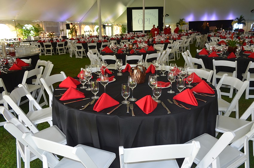 Guests enjoyed an Asian-themed dinner.