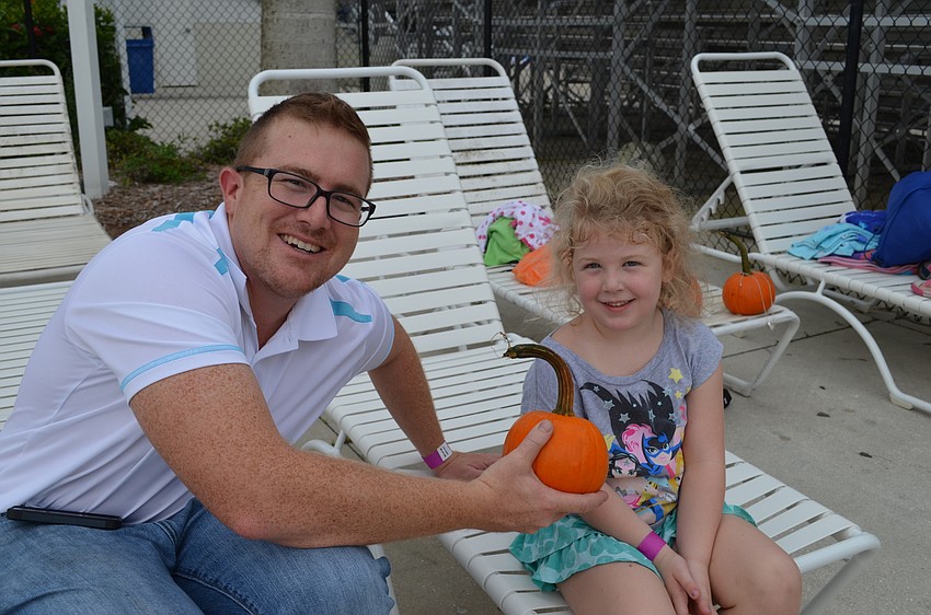 Mark and Piper Mulligan were able to get a pumpkin.