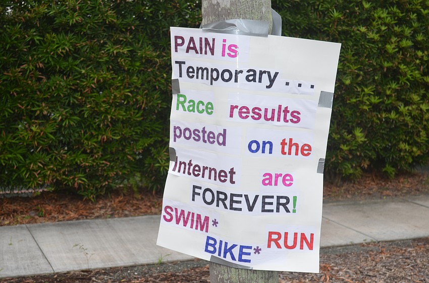 Motivational posters were displayed throughout the course.