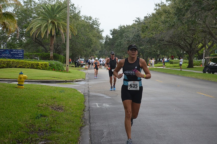 Melissa Beery, who placed second overall in the women’s sprint triathlon.