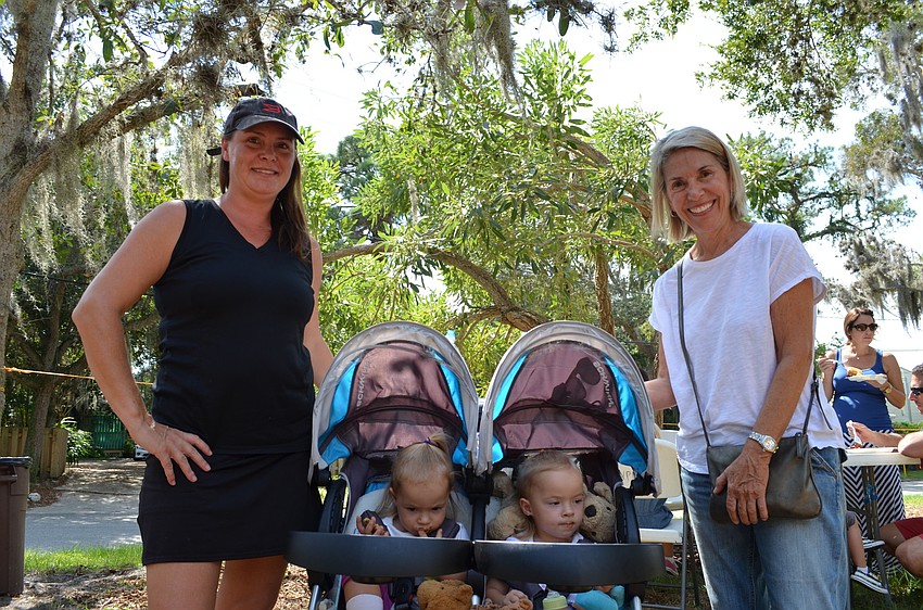 Maija Davis with her twins Gaines and Grier Turnbull and Barbara ay.