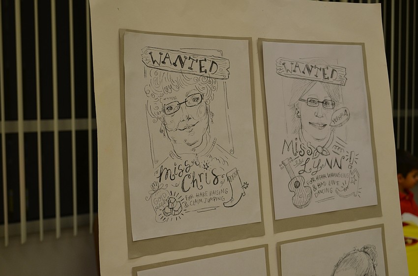 One of the activities available to guests was to have a western caricature drawn.