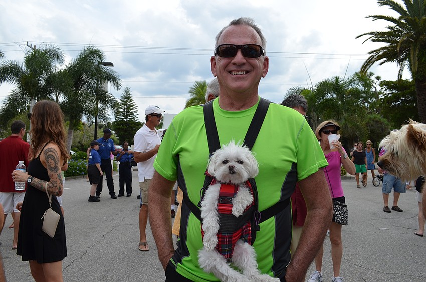 Dan Riley totes along his friend Sammy.