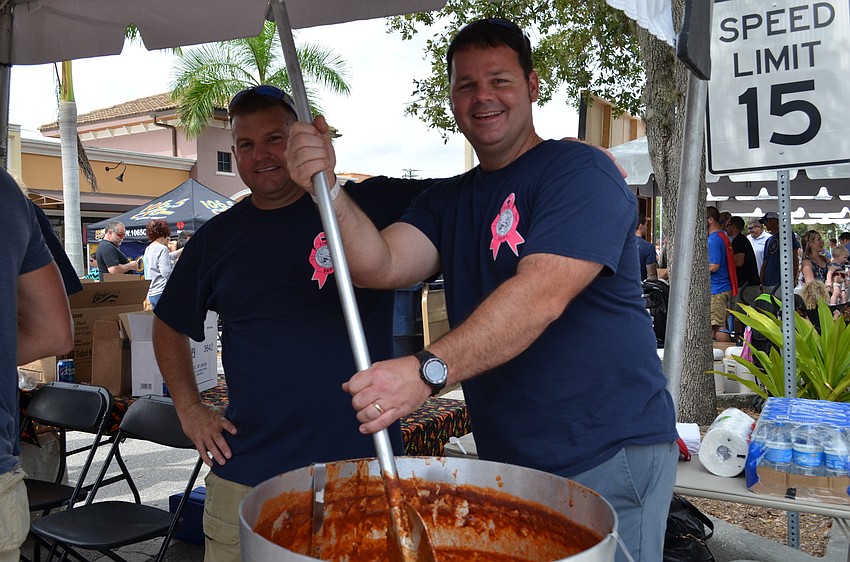 Eric Lynn and Casey Taylor collaborated on the recipe for Boca Grande Fire Rescue.