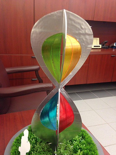 This is the scale model that Hancock presented to the city commission for the new roundabout installation.