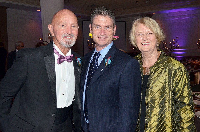 Honoree Larry Hietbrink, Dr. Dean Sutherland and honoree Nola Hietbrink