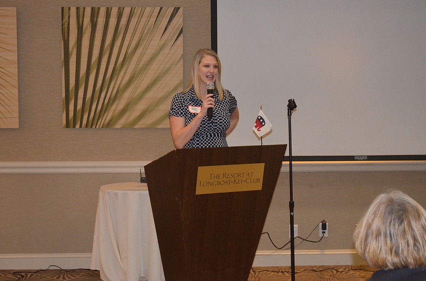 Bridget Ziegler speaks.