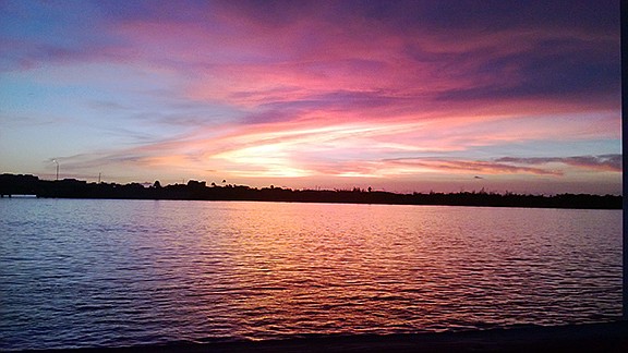 Bryant Niedospial submitted this photo of Longboat Key as seen from across the water from The Old Salty Dog at sunset.