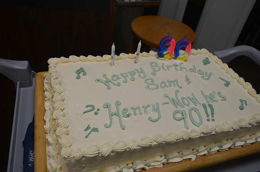 The night celebrated performers Henry Blackburn’s 90th birthday and Sam Miltich’s 30th.
