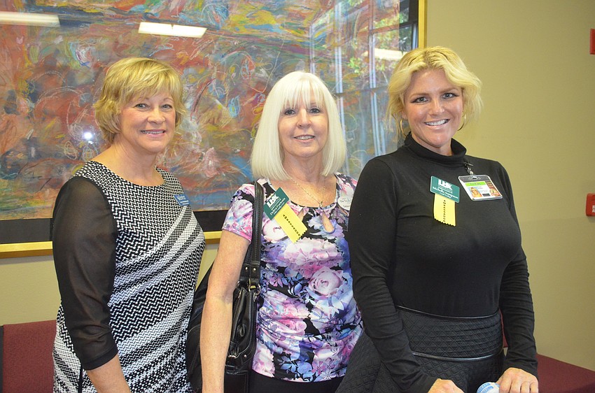 Laurie Shuttleworth, wedding coordinator of Longboat Island Chapel, Debra Fortosis, of Elite Family Care, and Michelle Sampson, of Cool Today