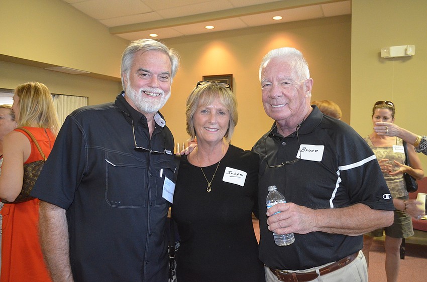 Bill Shuttleworth with Susan and Bruce Schaefer, of Longboat Island Chapel