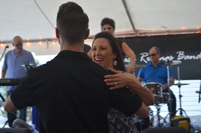 Valerie Daverio and Charles Cunningham take a turn on the dance floor.
