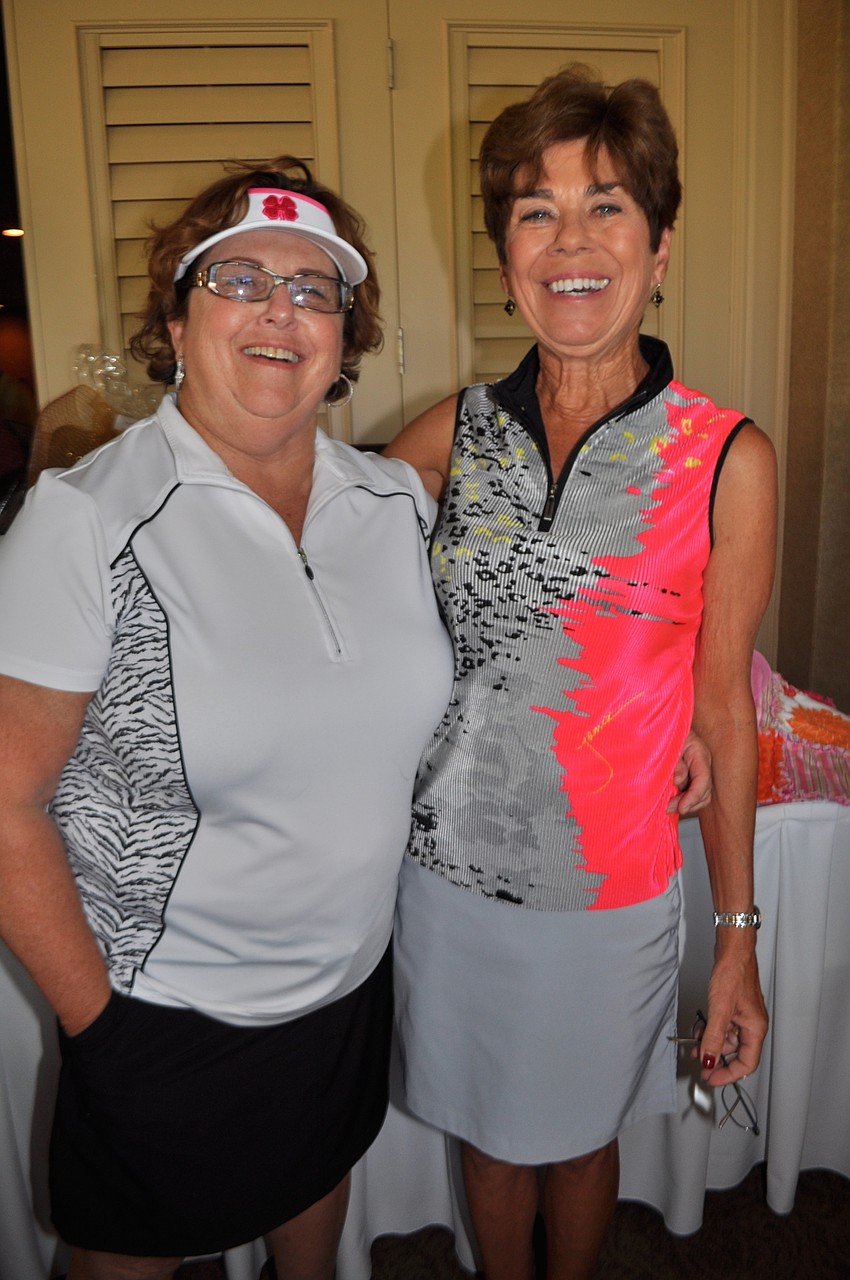 Linda McLaughlin and Sandy O’Brien have a good time.