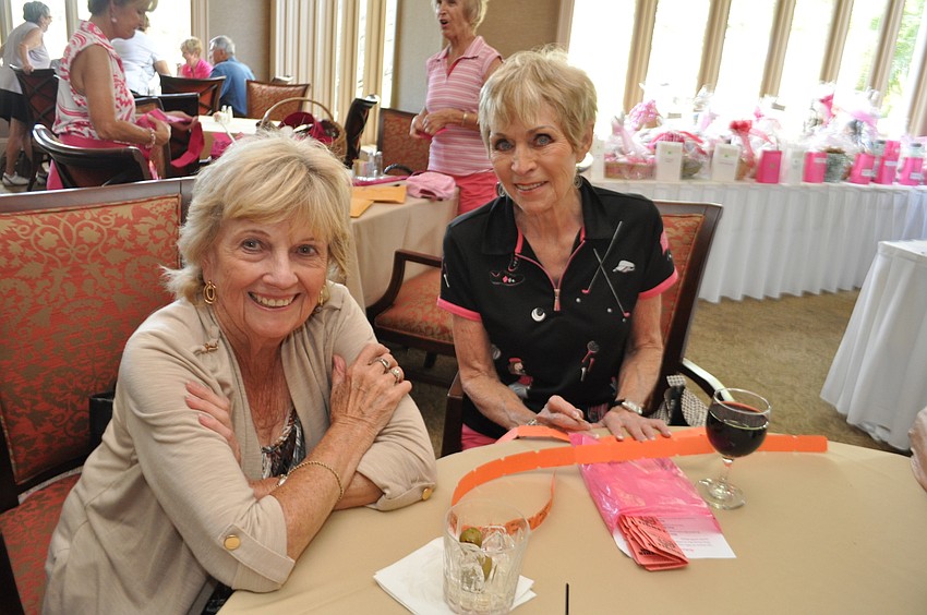 Barbara Sodini and Cee Woeltje ready for lunch.