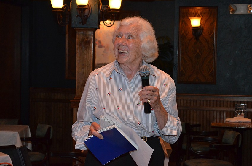 Jo Rita Stevens welcomes established and new members to start off the meeting