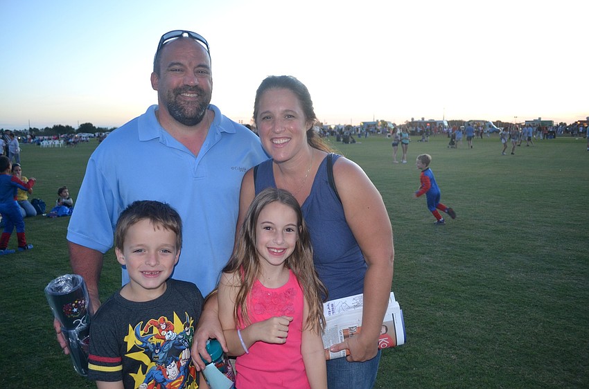 Greenbrook residents Paul, Marcy, Ashley and Zachary show support for the Ranch.