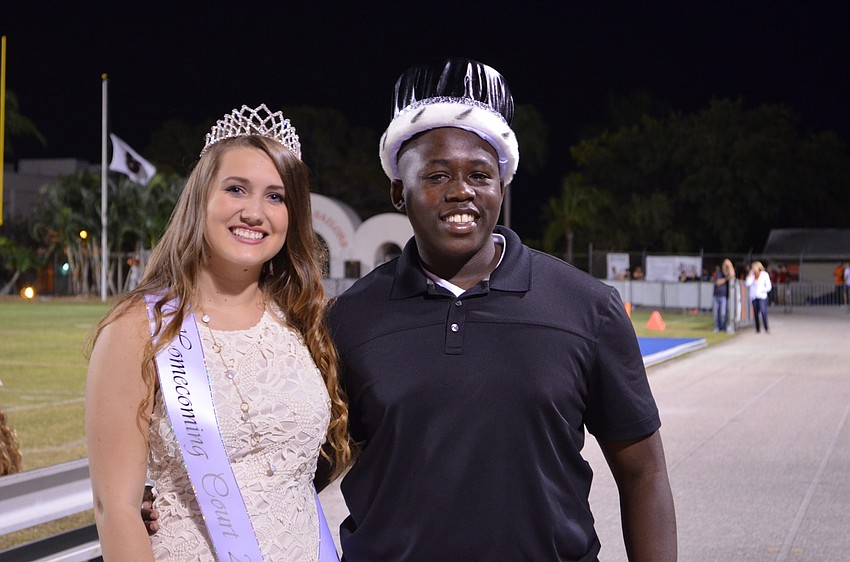 Sarasota High School homecoming queen and king Alyssa Sloan and Ryan Jenkins.