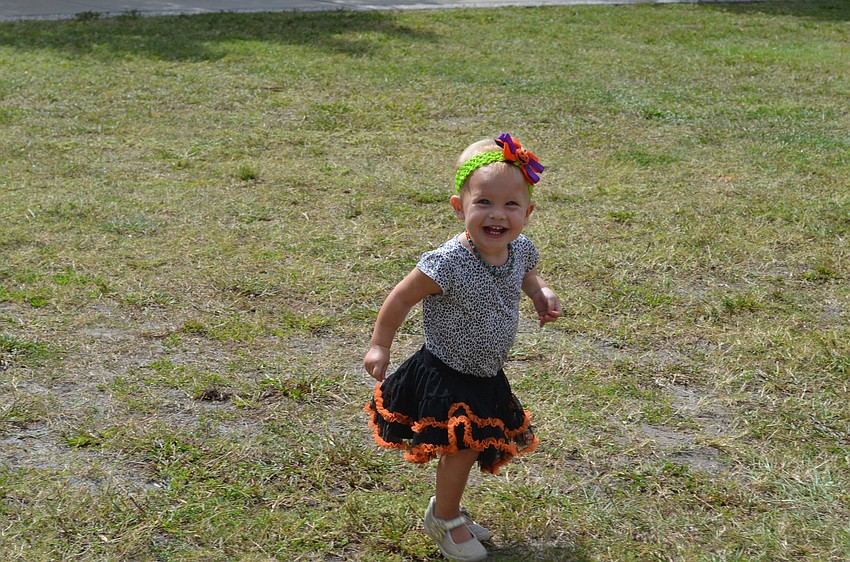 Carmella MacArthur wore her Halloween best to the Sarasota Pumpkin Festival.