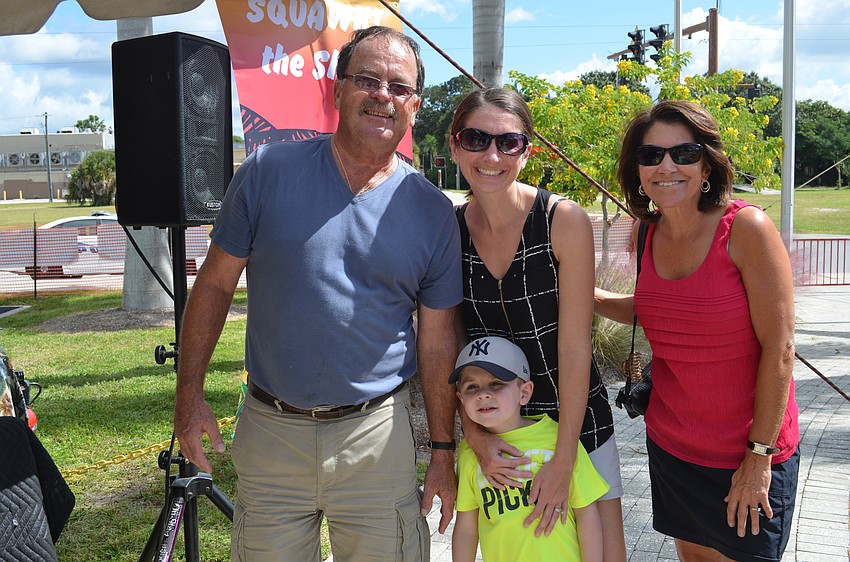 Peter Doughty, Jamie and Logan Bonvie with Dot Baillargeon