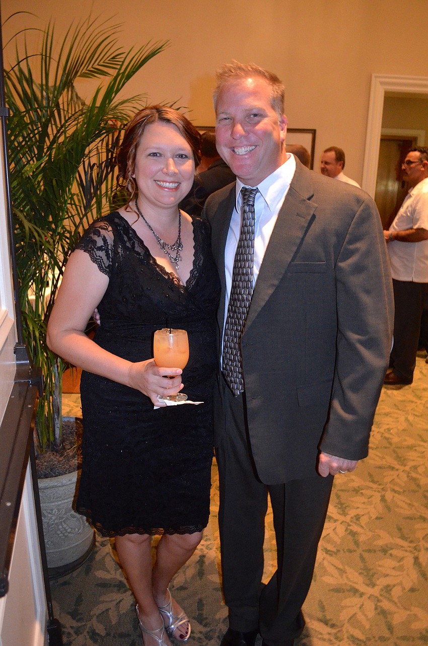 April and Sean Hammett enjoy cold drinks and time together.