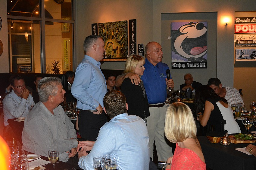 Dick Vitale tells the story of the late Payton Wright, who died of cancer at age 5, while standing with Payton's parents, Patrick and Holly Wright.