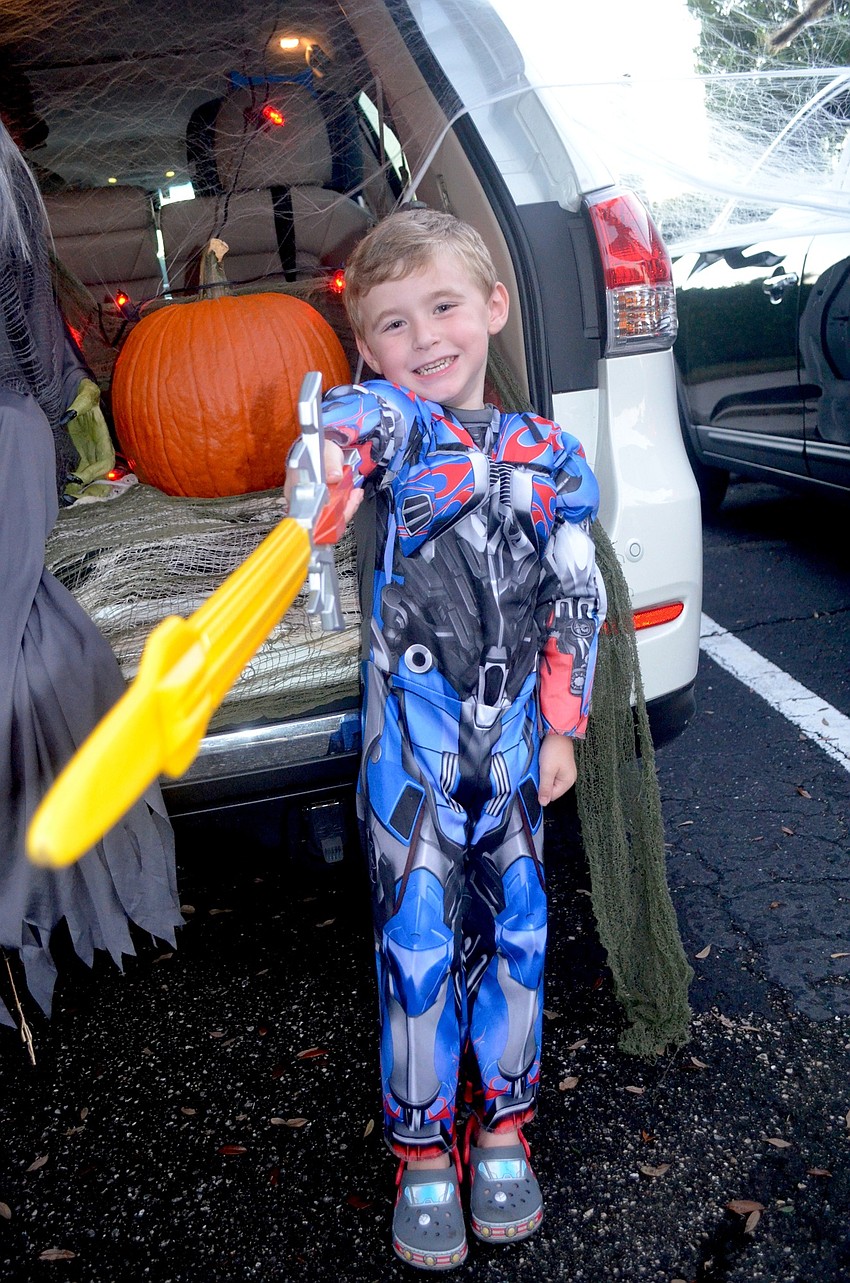 Five-year-old Jackson Hayward loves Transformers.