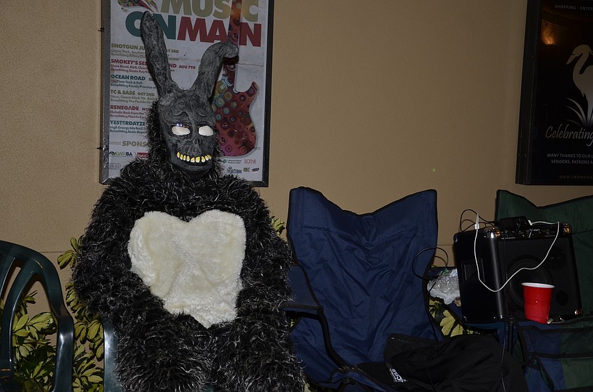 Greg Prather of Bradenton sat ominously quiet at the party.