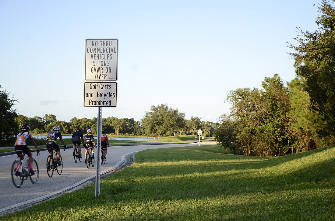 The Village Idiots bike club uses Hidden River Trail as part of its route because it is a safer option to go between Lorraine Road and Lakewood Ranch Boulevard.