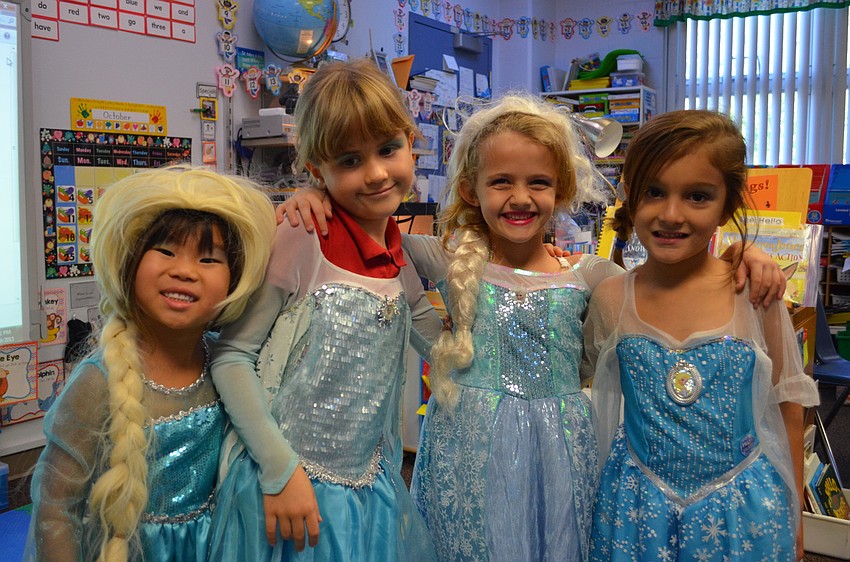 For the second year in a row the character Elsa from Disney's Frozen was a popular choice. Classmates Chloe Jane Light, Ella Cardell, Caroline Jackson and Gracie Grewal all dressed as the ice queen.