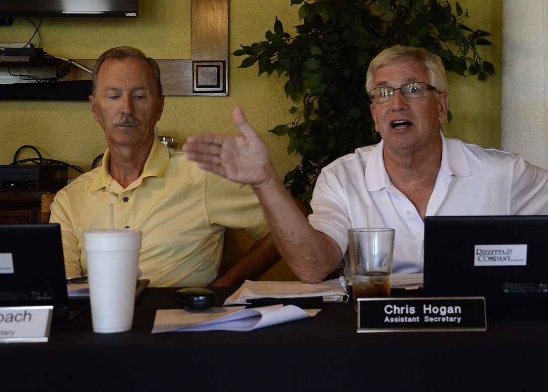 Supervisors Alan Haibach and Chris Hogan spoke up about the litigation with the Shores homeowners during the Oct. 26 Community Development District meeting.