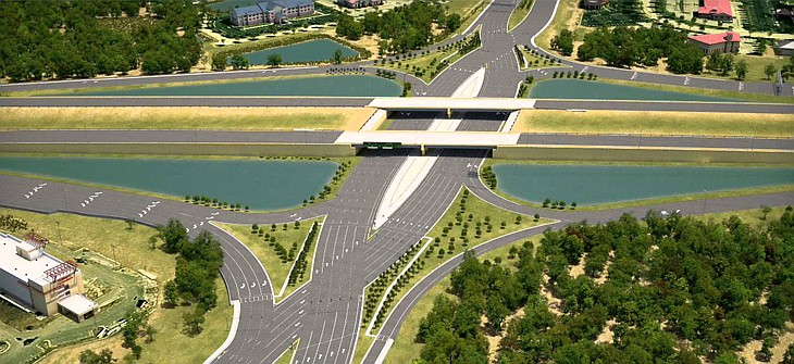The Diverging Diamond Interchange project is slated to cost $74.5 million.