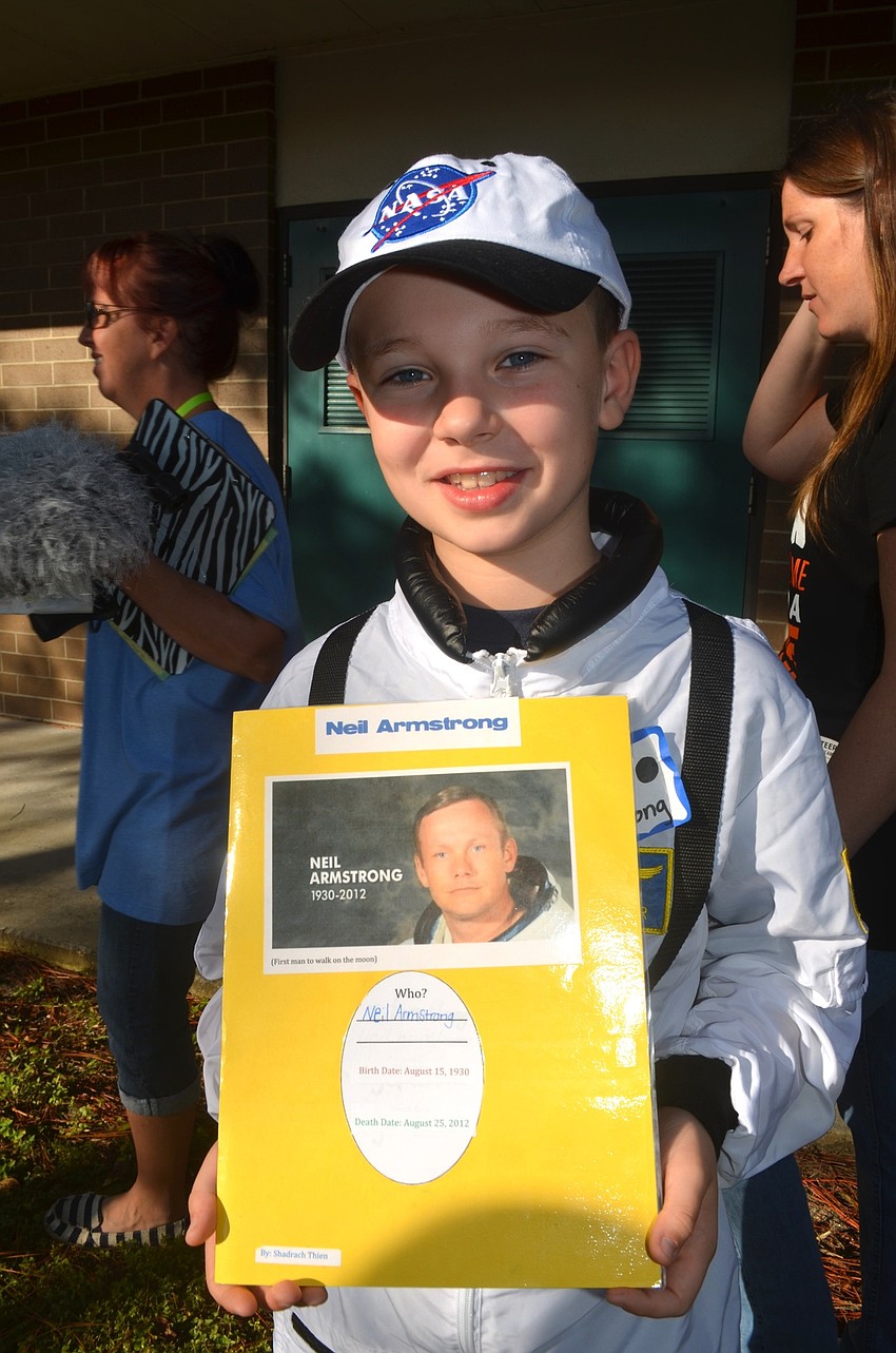 Shadrach Thien is interested in space, that's why he chose to write his project on Neil Armstrong.