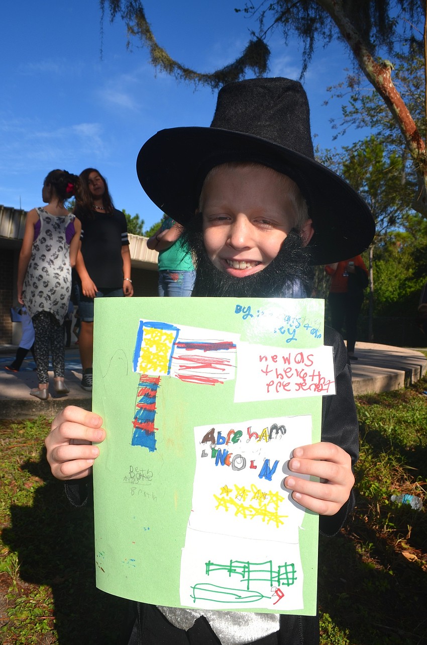 Lucas Stanley wanted to write his project based on one of his favorite presidents, Abraham Lincoln.