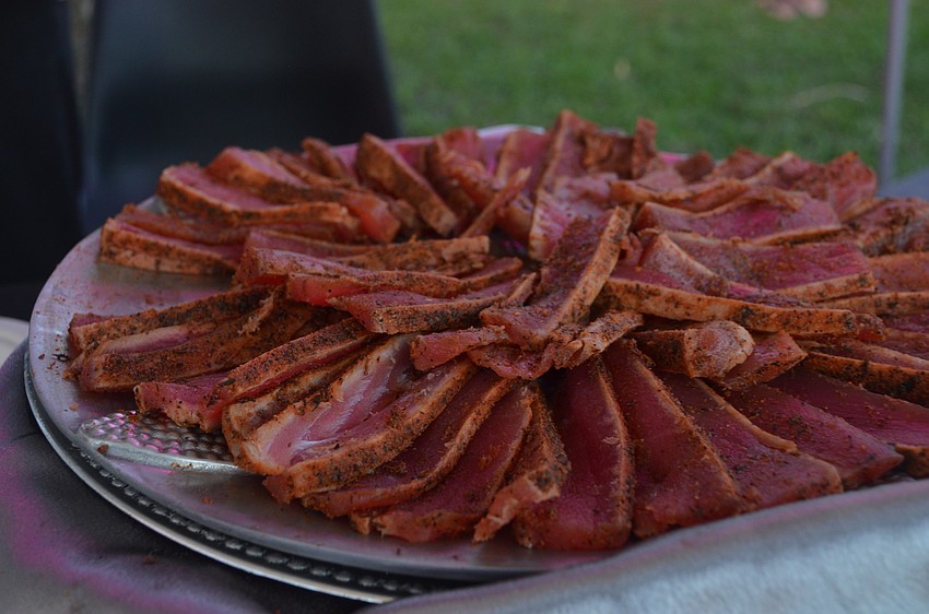 A platter of sushi fish offered by Anna Maria Oyster Bar.