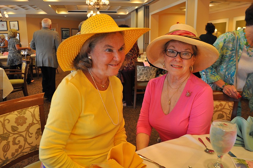 Candice Ermer and Karol Atkinsonmake sure to wear their hats.