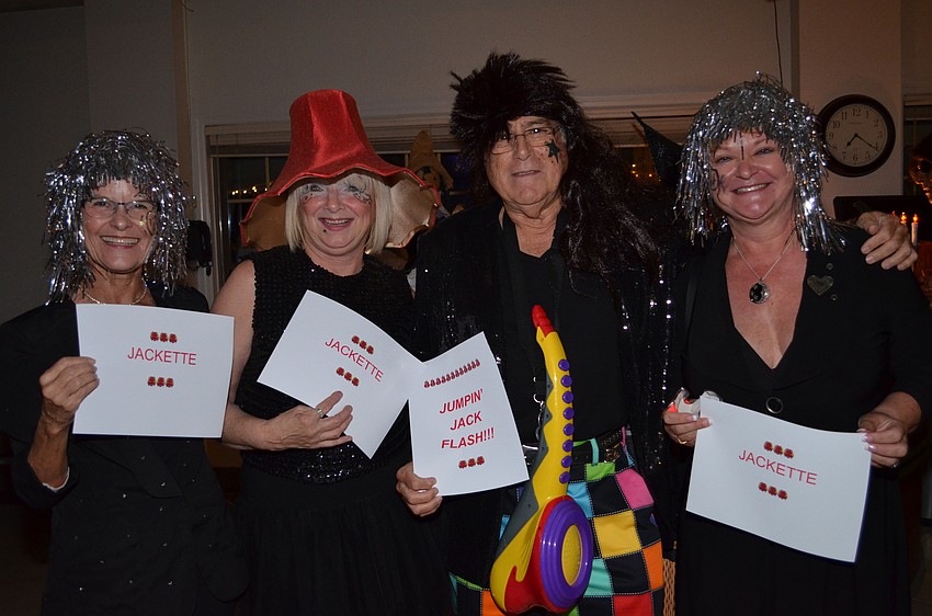 Judy Sperling, Patti Hall, Jack Sperling and Sheila Christensen dressed as Jumpin Jack Flash and the Jackettes.