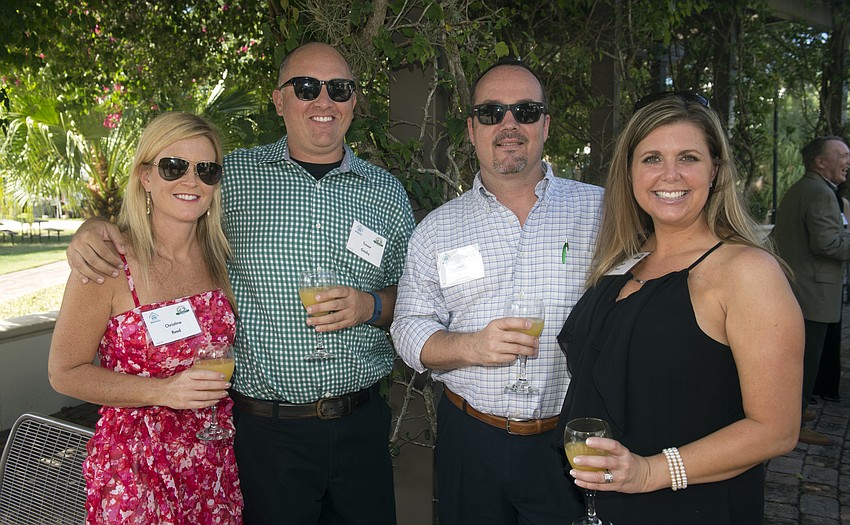 Christina Reed and Trevor Gooby with Todd and Beth Trent
