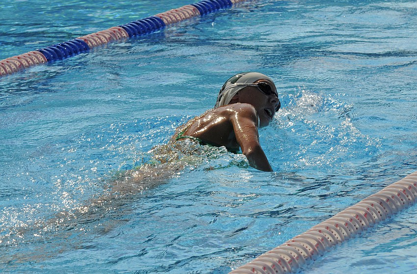 Lakewood Ranch's Courtney Yost won her heat of the 200-yard freestyle.