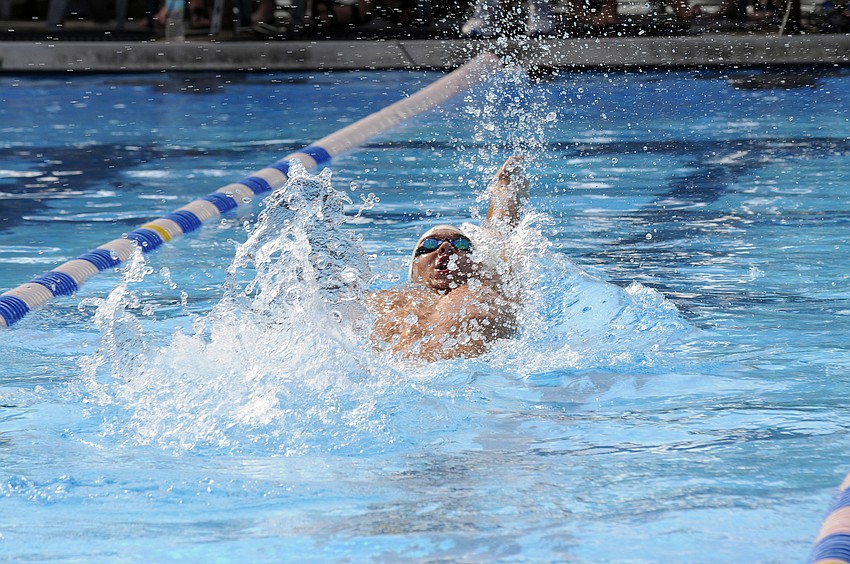 Senior Daniel Erlenmeyer swam the leadoff leg of Lakewood Ranch's 200-yard medley relay, which finished third in 1:41.79.