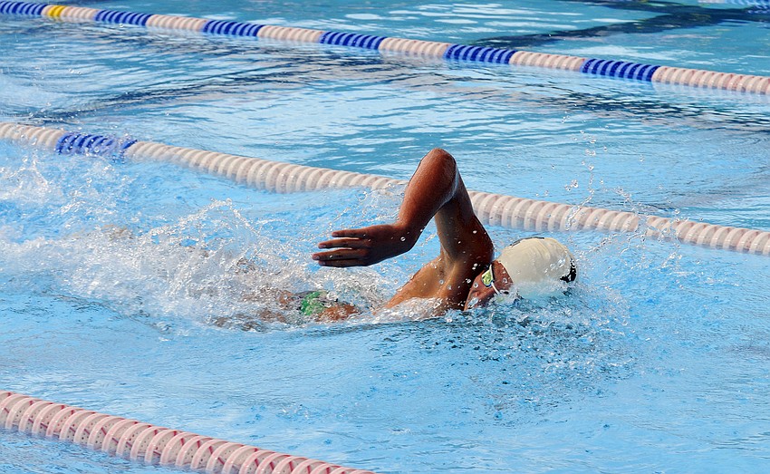 Lakewood Ranch freshman Sebastian Aguirre finished sixth in the 200-yard medley relay.