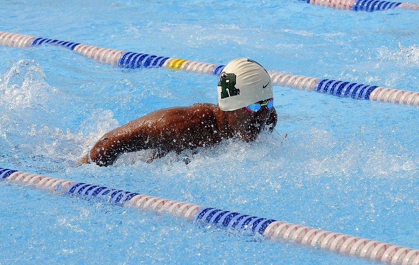 Lakewood Ranch's Jinpeng Zhang swam the 200-yard medley relay in 2:18.21.