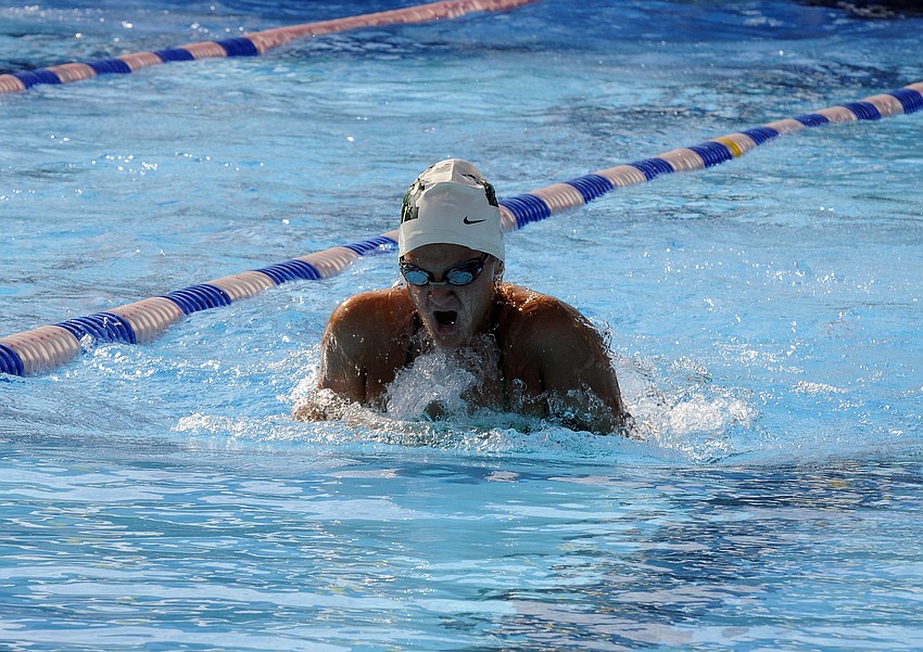 Freshman Emily Loefgren swam the breaststroke leg of Lakewood Ranch's 200-yard medley relay, which finished second.