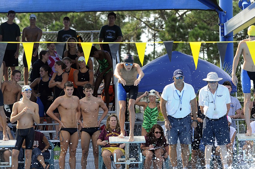 Riverview junior Tyler Carmichael anchored the Rams 200-yard medley relay to a second-place finish.