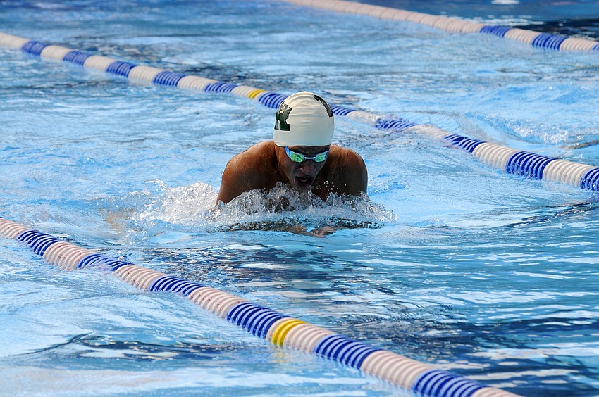 Lakewood Ranch freshman Sebastian Aguirre finished sixth in the 200-yard individual medley in his first district meet.