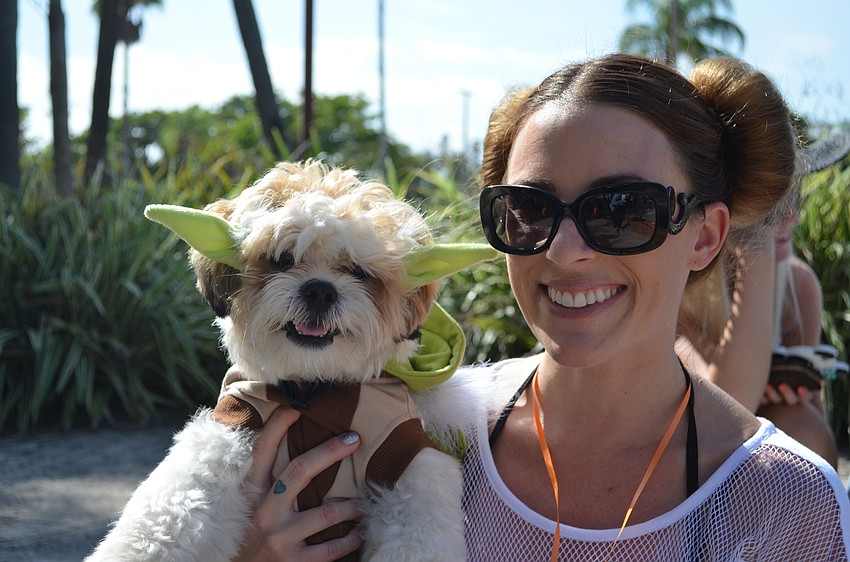 The force was strong with Jamie Murdick dressed as Princess Leia and London as Yoda.