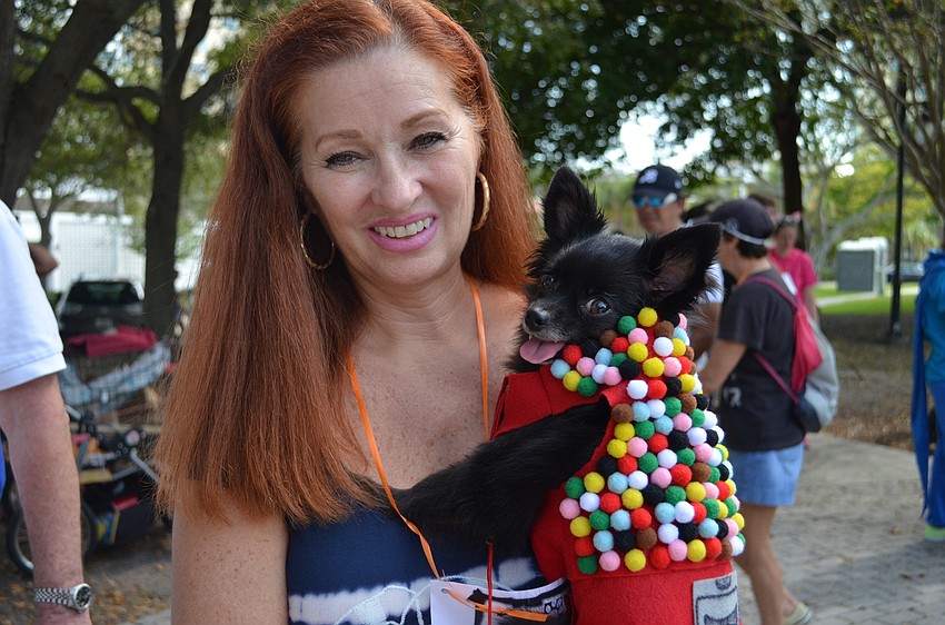 Michele Strauss made the gumball machine costume by hand for her friend Zeus.