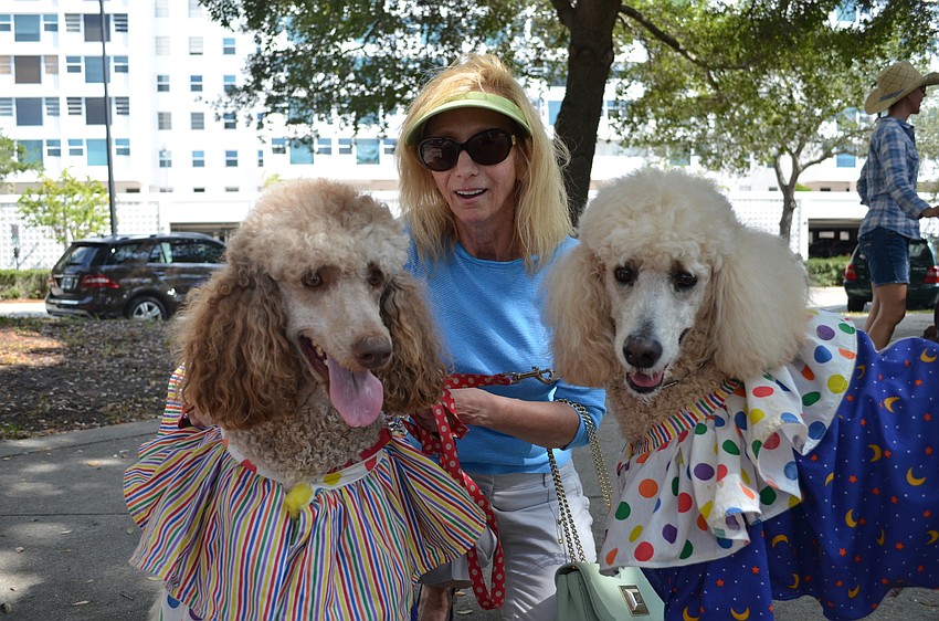 Rose LaChapelle with clowns Piper and Buffy.
